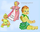 McCall's 2001: 1950s Small Betsy Wetsy Baby Doll Clothes Vintage Sewing Pattern