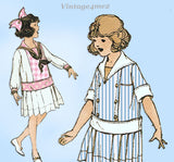 1920s Vintage McCall Sewing Pattern 2021 Cute Uncut Little Girls Middy Dress