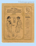 1920s Vintage McCall Sewing Pattern 2021 Cute Uncut Little Girls Middy Dress