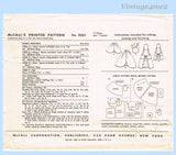 1950s Vintage McCall Sewing Pattern 2062 Aprons for All Mom Pop Kids and Fido Too UNCUT