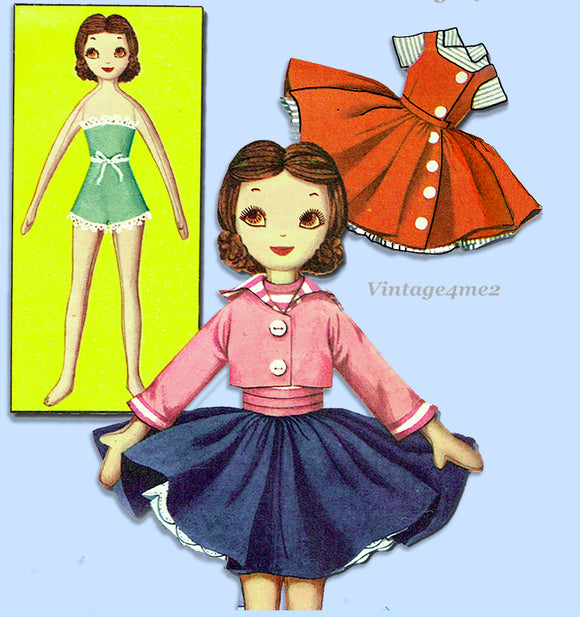 McCall 2097: 1950s Uncut Betsy McCall Rag Doll & Clothes Vintage Sewing Pattern