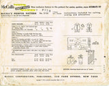 1950s Vintage McCalls Sewing Pattern 2133 Uncut Chicken Cobbler Apron Sz Small