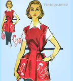 1950s Vintage McCalls Sewing Pattern 2133 Uncut Chicken Cobbler Apron Sz Small