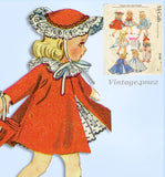 1950s Vintage McCalls Sewing Pattern 2150 Uncut 9-10 Inch Dimunitive Doll Clothes