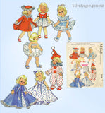 1950s Vintage McCalls Sewing Pattern 2150 Uncut 9-10 Inch Dimunitive Doll Clothes