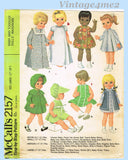 1960s Vintage McCalls Sewing Pattern 2157 Cute Large 17-20 In Baby Doll Clothes