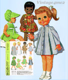 1960s Vintage McCalls Sewing Pattern 2157 Cute Large 17-20 In Baby Doll Clothes