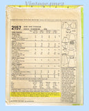 1960s Vintage McCalls Sewing Pattern 2157 Medium 14-18in Baby Doll Clothes