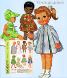 1960s Vintage McCalls Sewing Pattern 2157 Medium 14-18in Baby Doll Clothes