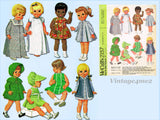 1960s Vintage McCalls Sewing Pattern 2157 Medium 14-18in Baby Doll Clothes