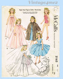 1950s Vintage McCalls Sewing Pattern 2162 High Heel Doll Clothes 12 In Revlon