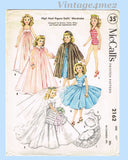 1950s Vintage McCalls Sewing Pattern 2162 15 Inch High Heel Revlon Doll Bridal Clothes