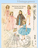 1950s Vintage McCalls Sewing Pattern 2162 20 Inch High Heel Revlon Doll Clothes