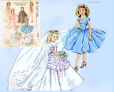 1950s Vintage McCalls Sewing Pattern 2162 High Heel Doll Clothes 22 In Revlon