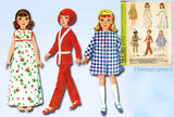1960s Vintage McCalls Sewing Pattern 2182 Medium 16-21 Inch Chrissy Doll Clothes