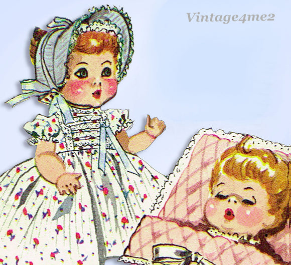 1950s Vintage McCalls Sewing Pattern 2183 Betsy Wetsy 11-12in Baby Doll Clothes