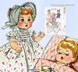 1950s Vintage McCalls Sewing Pattern 2183 Betsy Wetsy 11-12" Baby Doll Clothes