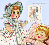 1950s Vintage McCalls Sewing Pattern 2183 Cute 8-9 In Baby Ginette Doll Clothes