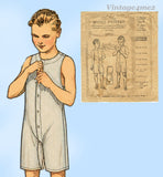 McCall 2206: 1920s Rare Boys Union Suit Underwear Size 8 Vintage Sewing Pattern