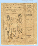 McCall 2206: 1920s Rare Boys Union Suit Underwear Size 8 Vintage Sewing Pattern