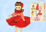 1950s Vintage McCalls Sewing Pattern 2239 Cute & Easy 8 Inch Betsy McCall Doll Clothes