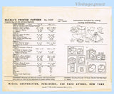 1950s Vintage McCalls Sewing Pattern 2239 Cute & Easy 8 Inch Betsy McCall Doll Clothes