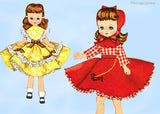 1950s Vintage McCalls Sewing Pattern 2239 Cute & Easy 8 Inch Betsy McCall Doll Clothes