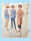 1950s Vintage McCalls Sewing Pattern 2243 Uncut Designer Pierre Cardin Apron