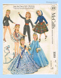 Original 1958 McCall Pattern No. 2255 - High Heel Figure Dolls' Wardrobe for Revlon, Cindy, Toni Sophisticate &amp; More