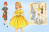 1950s Vintage McCalls Sewing Pattern 2342 Revlon Doll 12 In Bridal Doll Clothes