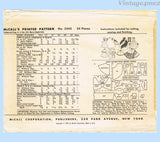 1950s Vintage McCalls Sewing Pattern 2342 Revlon Doll 12 In Bridal Doll Clothes