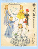 Original 1959 McCall's Pattern No. 2342 - High Heel Figure Dolls' Wardrobe