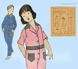1920s Vintage McCall Sewing Pattern 2342 Uncut Childrens Coveralls Size 10