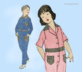 1920s Vintage McCall Sewing Pattern 2342 Uncut Childrens Coveralls Size 10