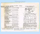 1950s Vintage McCalls Sewing Pattern 2349 Betsy Wetsy 19-21in Baby Doll Clothes