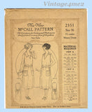 McCall 2351: 1920s Uncut Misses Sporty Dress Sz 34 B Vintage Sewing Pattern