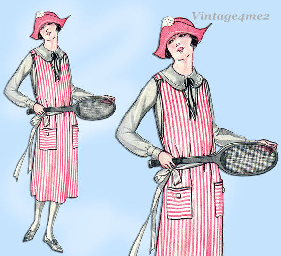 McCall 2351: 1920s Uncut Misses Sporty Dress Sz 34 B Vintage Sewing Pattern