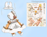 1960s Vintage McCall Sewing Pattern 2395 Sweet Layette Bunny PJs & Christening Dress