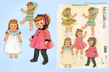 1960s Vintage McCalls Sewing Pattern 2466 Cute 20 Inch Patsy Ann Doll Clothes