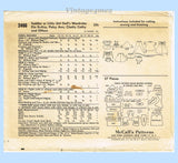 1960s Vintage McCalls Sewing Pattern 2466 Cute 12 to 13 Inch Patsy Ann Doll Clothes