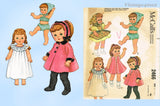 1960s Vintage McCalls Sewing Pattern 2466 Cute 12 to 13 Inch Patsy Ann Doll Clothes