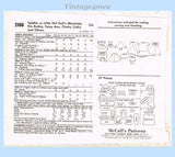 1960s Vintage McCalls Sewing Pattern 2466 Cute 18 to 19 Inch Patsy Ann Doll Clothes