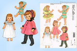 1960s Vintage McCalls Sewing Pattern 2466 Cute 18 to 19 Inch Patsy Ann Doll Clothes