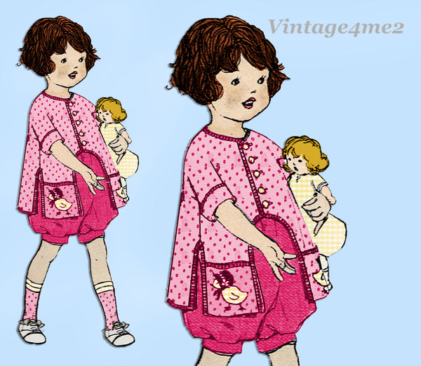 McCall 2513: 1920s Uncut Toddler Girls Bloomer Dress Sz4 Vintage Sewing Pattern