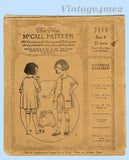 McCall 2513: 1920s Uncut Toddler Girls Bloomer Dress Sz4 Vintage Sewing Pattern
