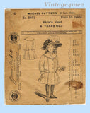 McCall 2601: 1900s Uncut Toddler Girls Edwardian Coat Sz4 Vintage Sewing Pattern
