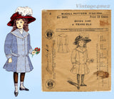 McCall 2601: 1900s Uncut Toddler Girls Edwardian Coat Sz4 Vintage Sewing Pattern
