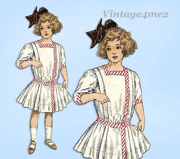 McCall 2767: 1900s Uncut Toddler Girls Edwardian Dress Sz6 Vintage Sewing Pattern