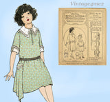McCall 2935: 1920s Uncut Little Girls Day Dress Size 10 Vintage Sewing Pattern