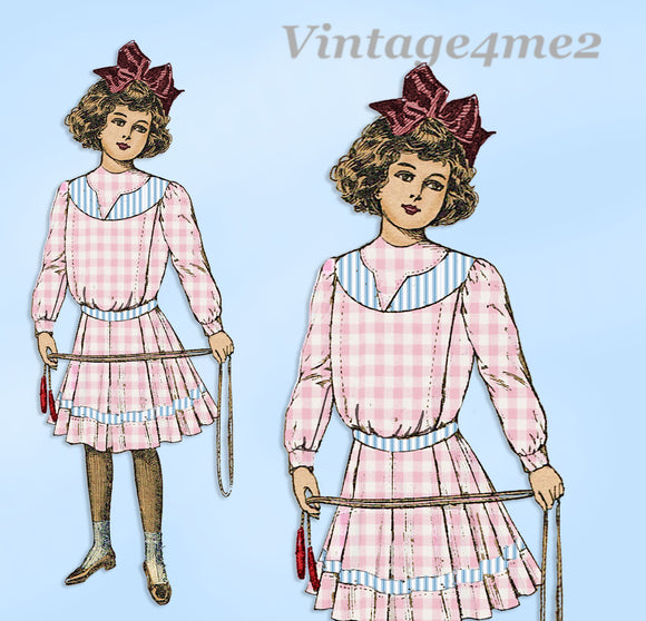 McCall 2976: 1900s Uncut Toddler Girls Edwardian Dress Sz4 Vintage Sewing Pattern